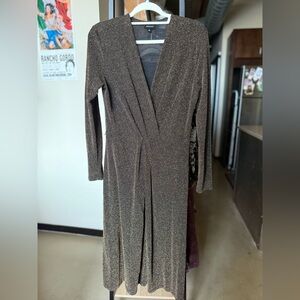 Elegant Black and Gold Women's Dress